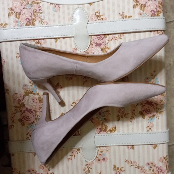 YULIA NADEEVA Pink Bridal Shoes Pumps Heels Soft Suede Sz 38 New - Picture 10 of 12